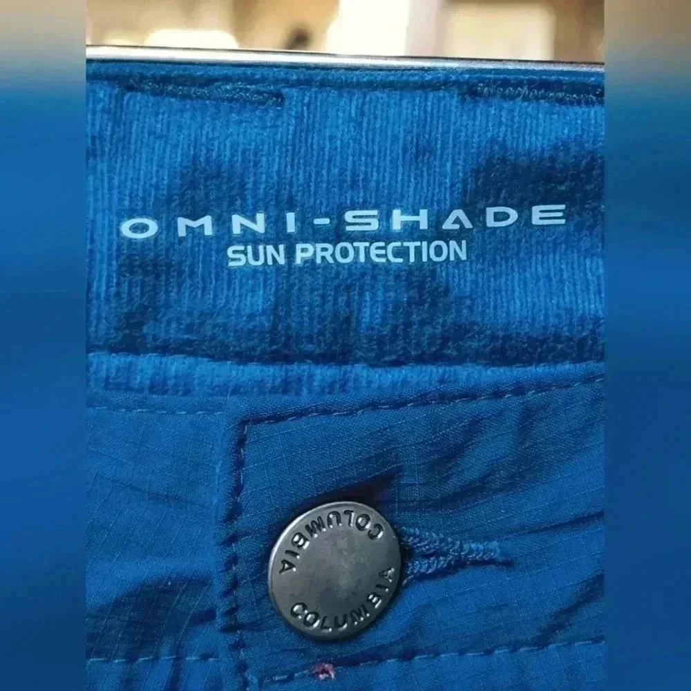 Columbia Men's Blue Omni Shade Sun Protection Silver Ridge Pant | Size 36/30